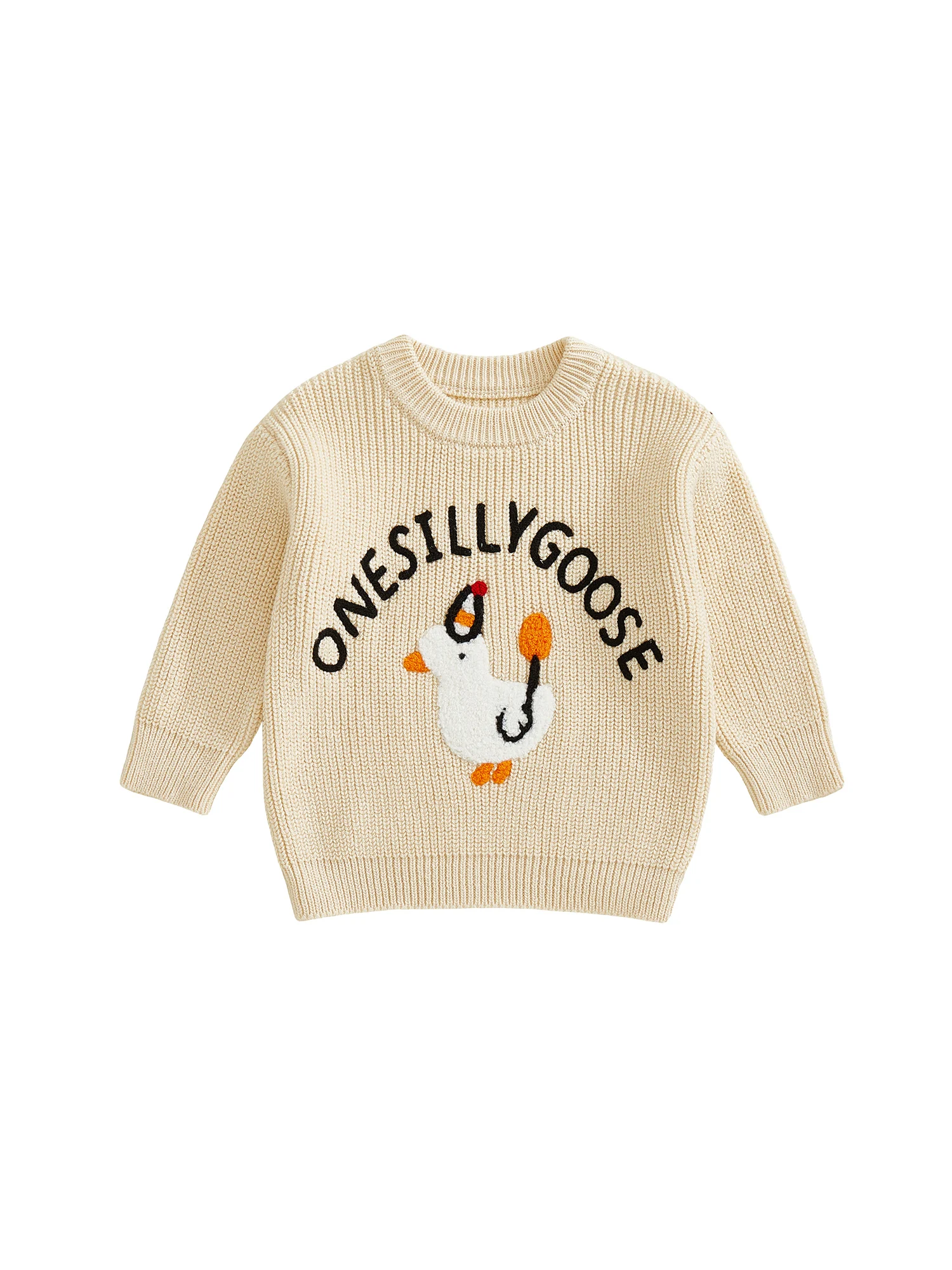 

Очаровательный детский джемпер на день рождения с шикарной аппликацией в виде утки с алфавита, воротником в рубчик и длинными рукавами для модного образа