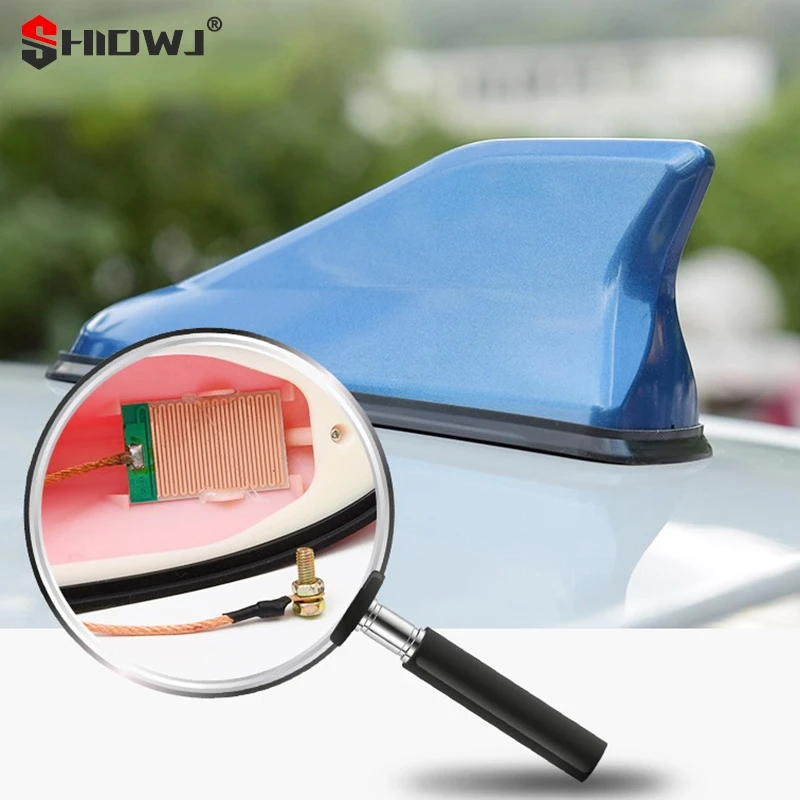 Universal Car Roof Top Mount Shark Fin Aerial Antenna Topper Auto Radio AM FM Antenna Signal Amplifier Aerials Automobile Parts