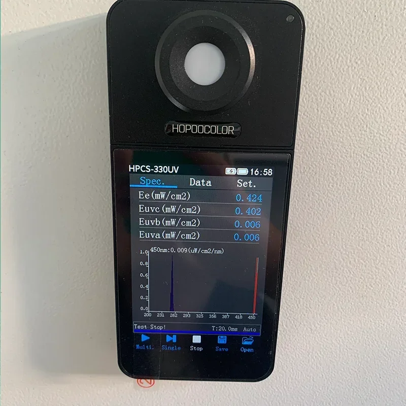 UV Wavelength Meter 230-450nm Irradiance Spectrometer Spectrum Analyzer HPCS330UV