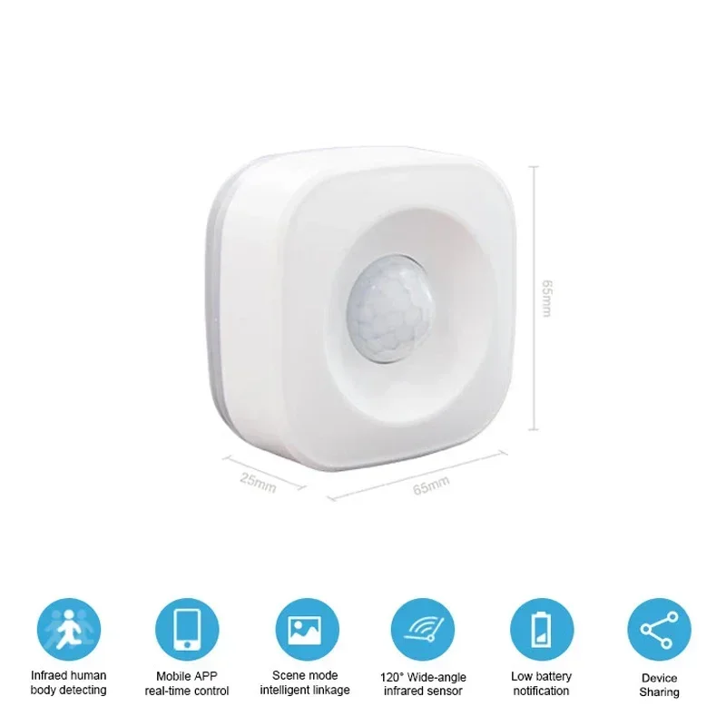 Tuya zigbee wifi pir sensor de movimento sem fio movimento do corpo humano detectar detector infravermelho alarme segurança em casa vida inteligente app