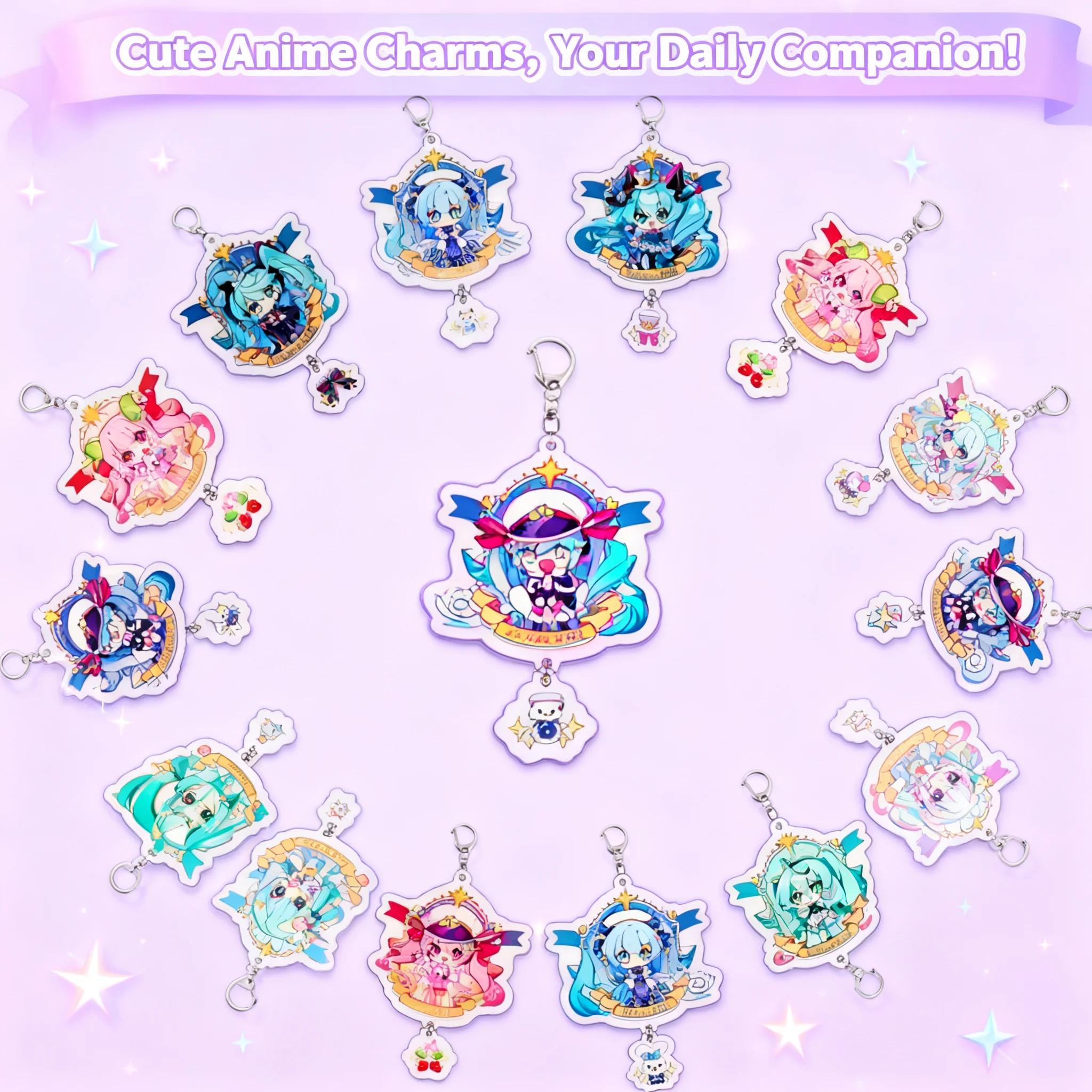 

Акриловый брелок Miku Hatsune: Сакура, Future Polaris, милый шарм для рюкзака, аниме-фигурка, аксессуар, подарок для фанатов