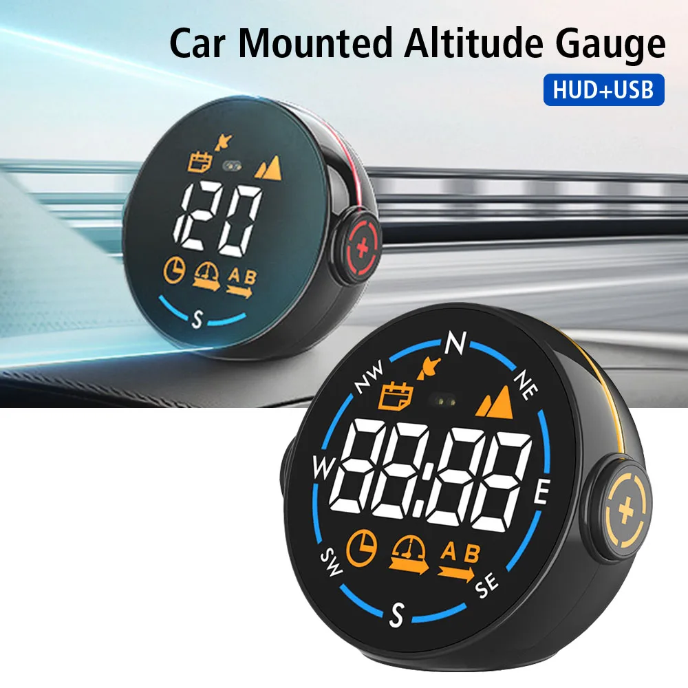 Car Digital Speedometer OBD2 GPS Dual System Incline Meter Slope Tilt Meter Display Meter Gauge Car HUD Display Head Up Display