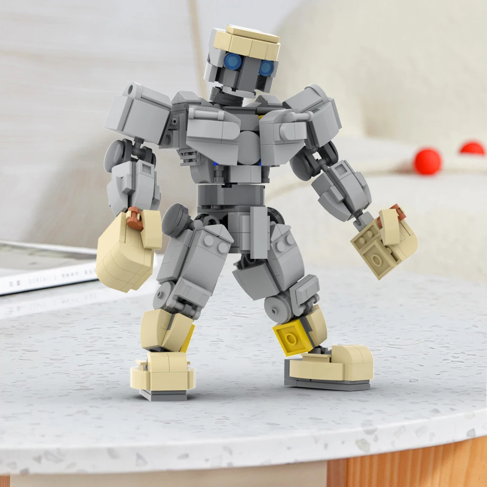 Moc máquinas de aço robô modelo blocos de construção conjunto mecha de alta tecnologia para átomo inteligência tijolos brinquedos crianças presentes de aniversário
