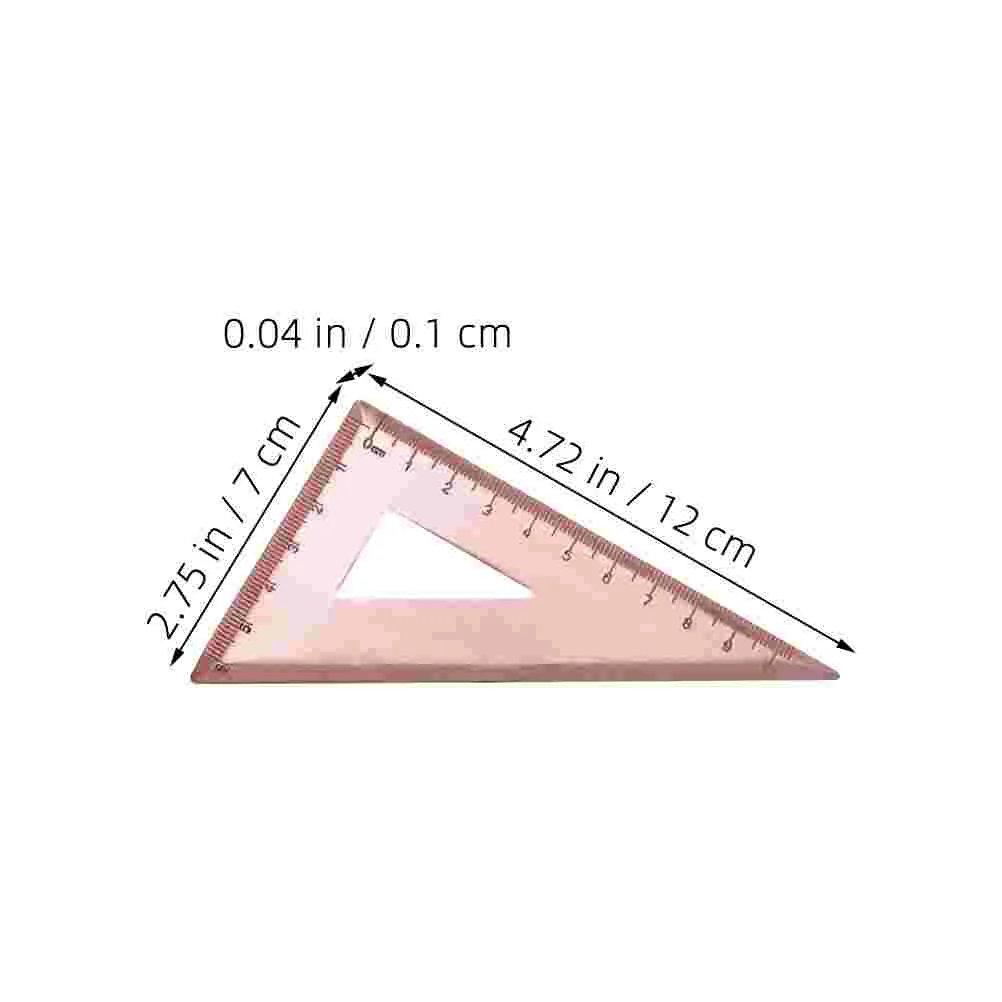 Triangular Plate Feet Copper Ruler Office Multipurpose Engineering Scale Layout Tools