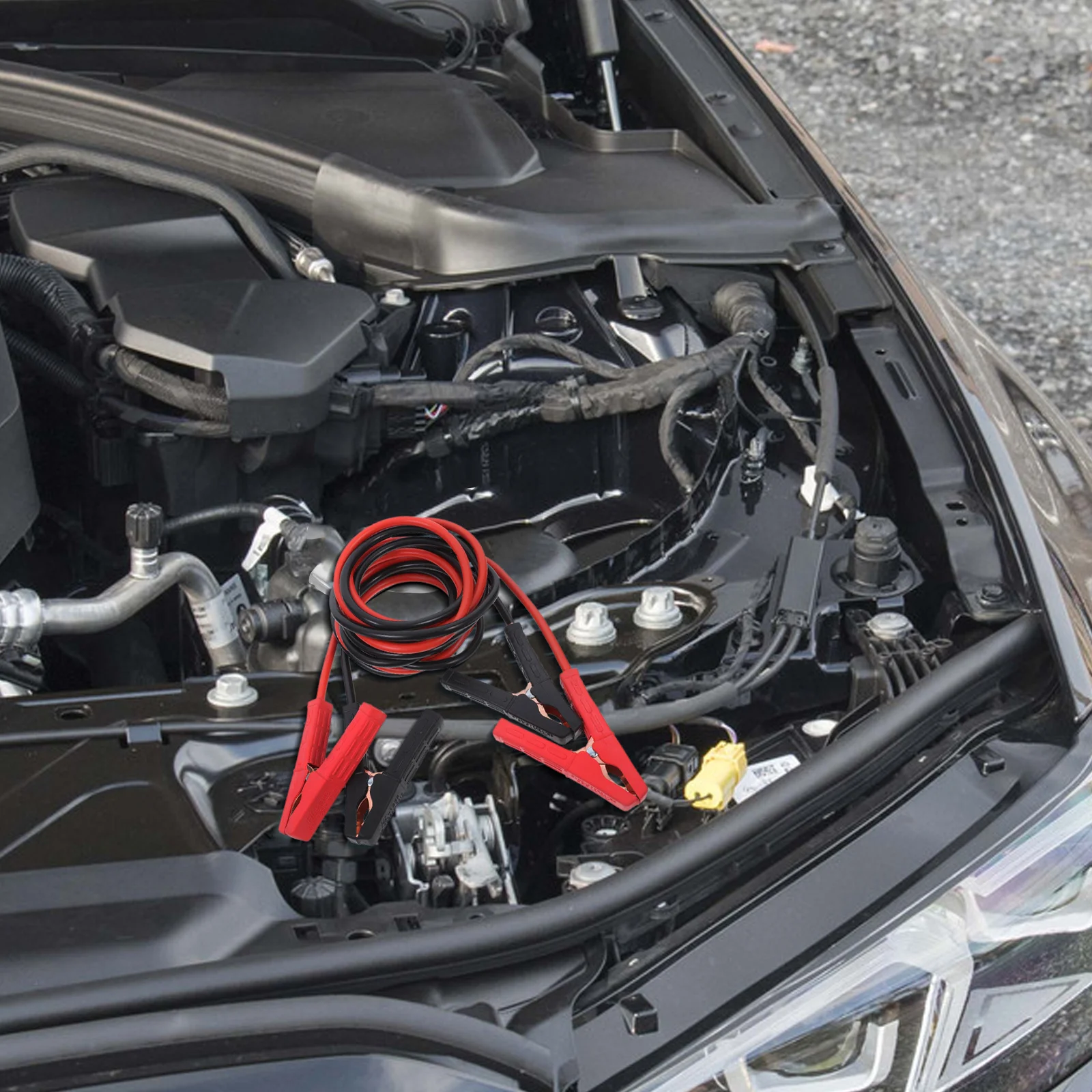 

2Pcs Heavy Duty Automotive Jumper Cables Booster Clamps Quick Connect Emergency Power for Cars Suvs