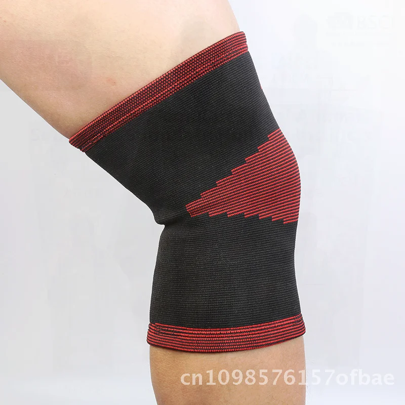 나일론 자카드 스포츠 무릎 보호대 탄력성 충격 방지 통기성 축구 농구 암벽 등반용 유니버설 원 사이즈