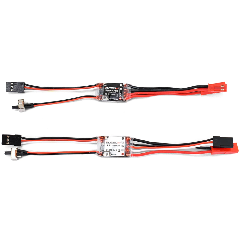 NIEUWE DUMBORC 10A ESC Mini 10A Borstel Borstelloze ESC Afstandsbediening ESC 2S Lipo 5 V/2A BEC Voor 1/18 1/24 RC Auto Boot Mosquito Auto