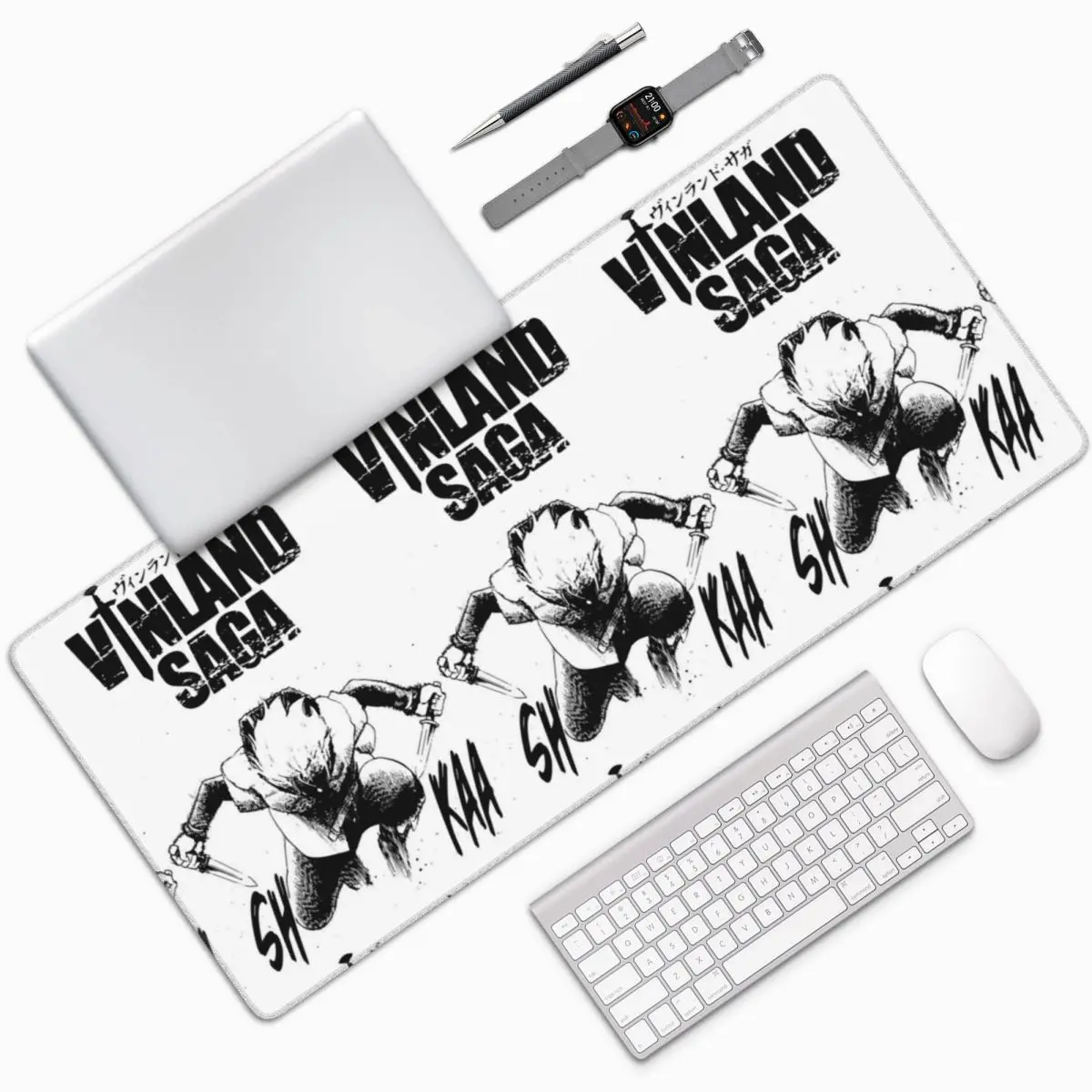 

15V-Vinland Saga Large Mouse Pad Computer Keyboard Mouse Mat Gaming PC Laptop Desk Mat Office Accessories Table Mats