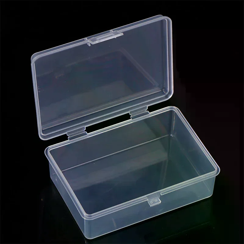 Small Semi-Transparent Plastic Cards Cases Folder Matte Flip-Top Jewelry Box Accessories Storage Organize Packaging Boxes