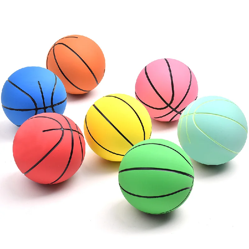 6cm  High Elastic Mini Rubber Small Basketball Hollow Bouncy Ball Stress Ball Kids Toy Party Game Kids Ball Outdoor Sports Beach