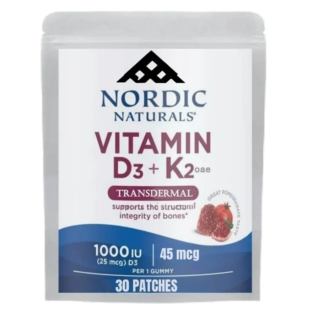 

Vitamin D3+k2 Pomegranate Transdermal Patches With Magnesium Bisglycinate For Immune Support Promotes Heart Health 30 Patches