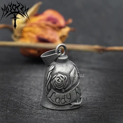 LADY RIDER Motorcycle Biker Bell Hanger FITS Harley Luck Gremlin Ride 316L Stainless Steel Bell For Women & FREE Bell Hanger