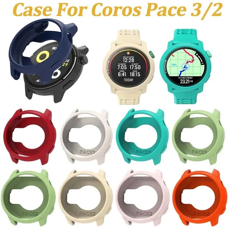 Silicone Protective Case For Coros Pace 3 Case Screen Protective Replacement For Coros Pace 2 Frame Sport Accessories
