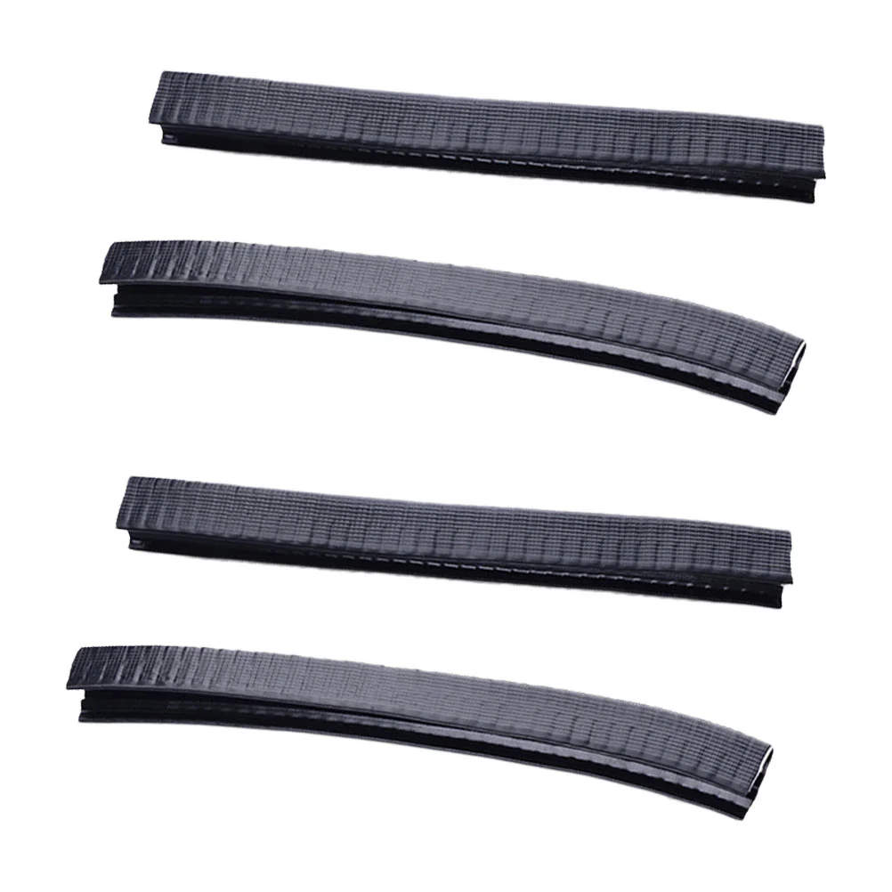 2 Pairs Skateboard Bumper Strip U Groove Deck Guards Impact Silicone Rubber Easy Install Skateboard Accessories