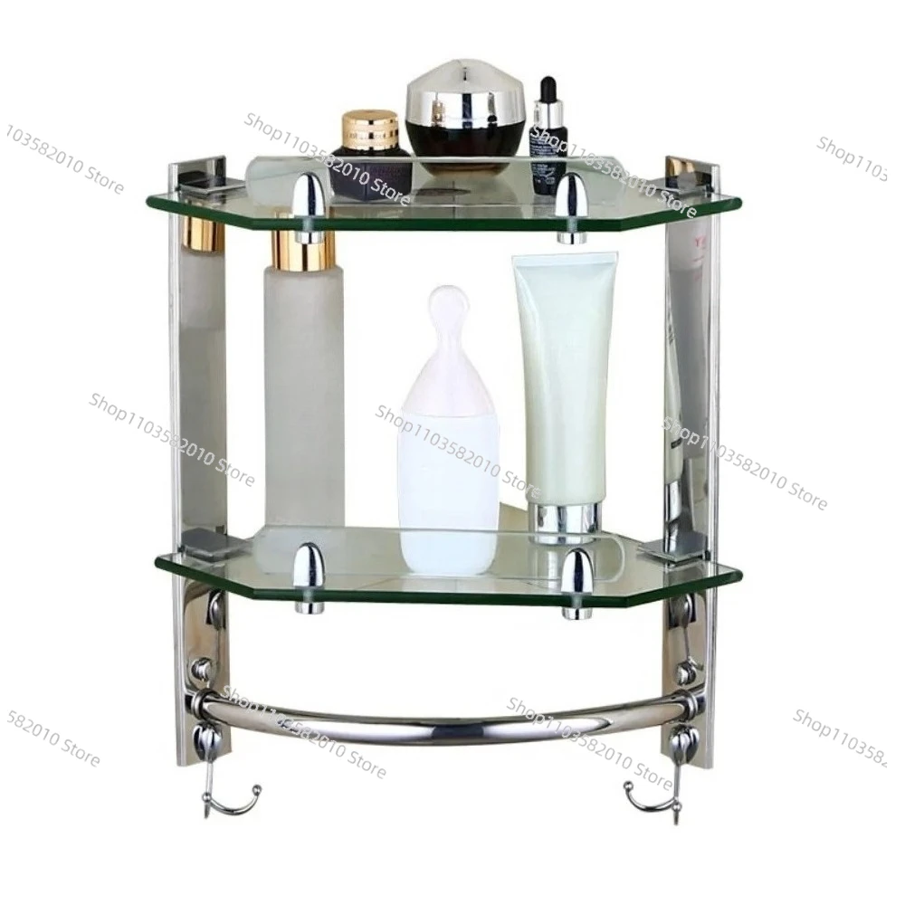 

Bathroom corner Wall hanging Wall rack Shower room storage Toilet bathroom pendant Bathroom glass corner