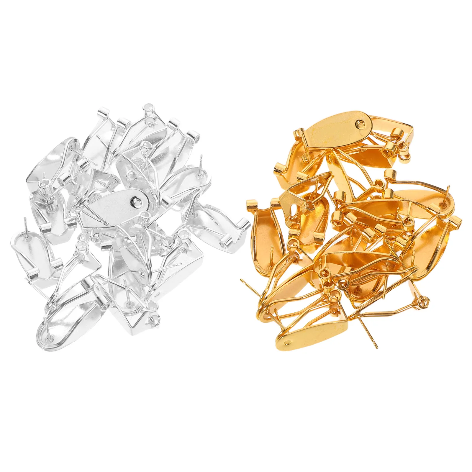 

40 шт. медных французских застежек-крючков для серег с плоскими основаниями-гвоздиками для изготовления украшений своими руками, элегантный овальный стиль, удобные и надежные