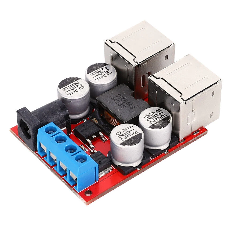 Reliable DC DC Step down Power Module 4 USB Low Ripple Small Interference Perfect Support for 12V 24V Vehicles