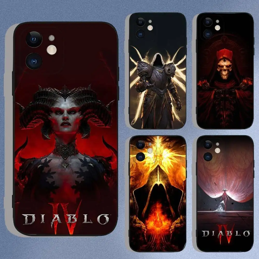 

D-Diablo Game Lilith Phone Case For iPhone 16e,16,15,14,13,12,11,XS,XR,X,8,7,Pro,Max,Plus,Mini Silicone Black Funda Shell