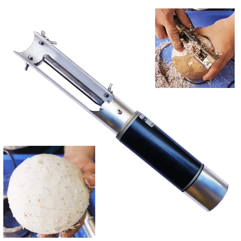 Electric Coconut Peeler Small Coconut Peeling Tool Portable Peeler with Storage Box Professional Shucker Household