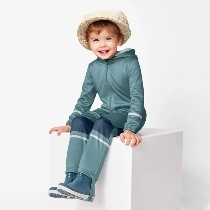 Boys Softshell Onesie Outdoorall-in-One Suit Windproof Waterproof Child's Jumpsuit for Outdoor Activities