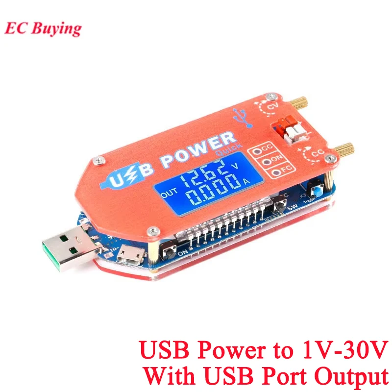 DP3A DP2 Digital Display USB Adjustable Power Module DC 1-30V 15W QC 2.0 3.0 FCP Quick Charge Laboratory Buck-boost Regulator