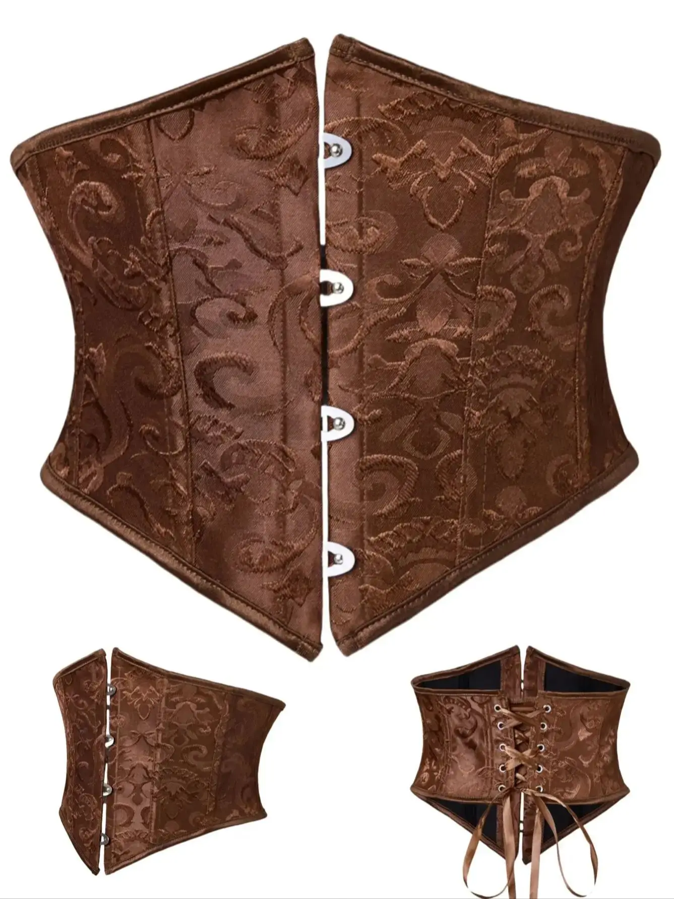 Retro Court Style Taille Cincher Korte Corset Riem Houding Corrector Buikcontrole Rugband Aanscherping Lijfje Ondersteuning - afbeelding 2