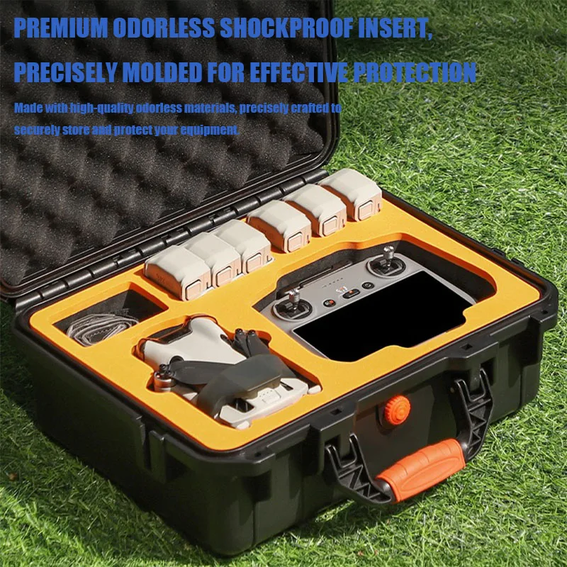 VOLODYMYR Waterproof Case for DJI Mini 4 Pro Carrying Box Travel Storage Bag for DJI RC-N1 RC Drone Explosion Proof Accessories