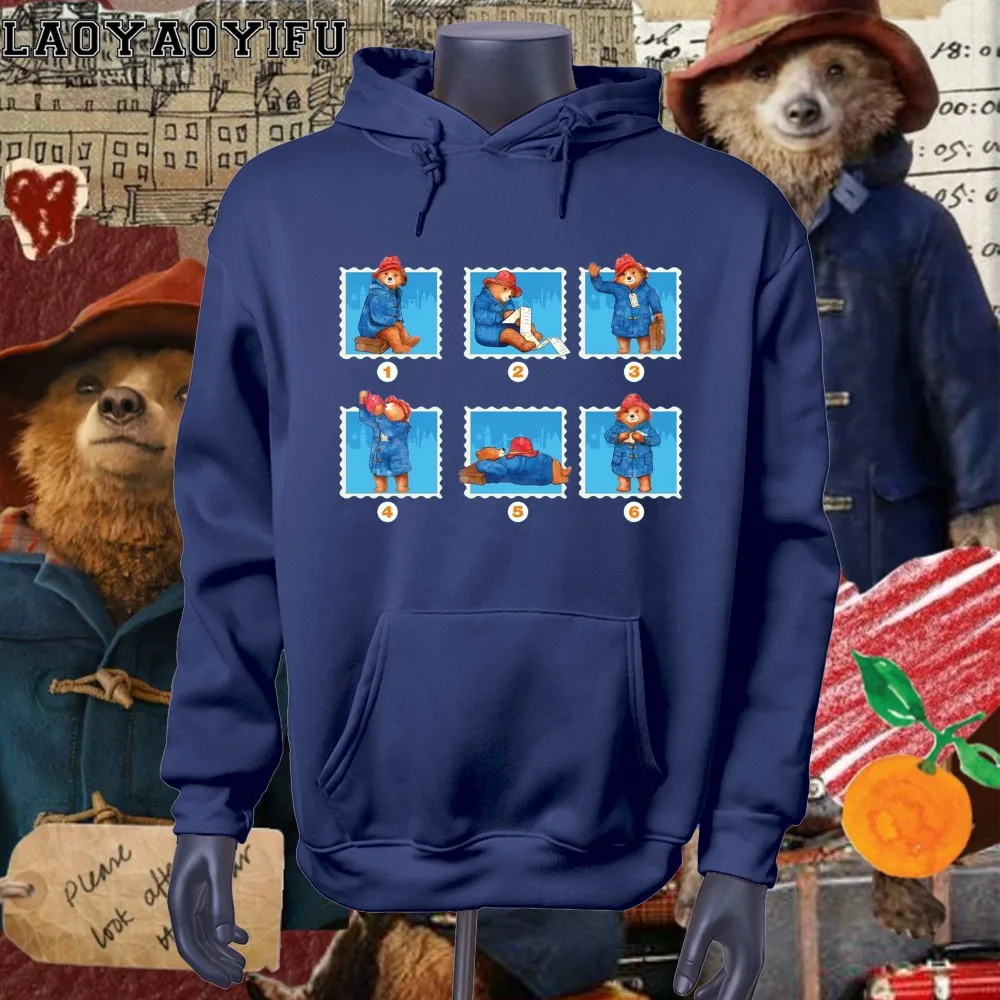 Please Lookafterthis Bear Thank You Cartoon Paddington Bear in London Graphic Unisex Hoodie Women Casual Everyday Women Clothing