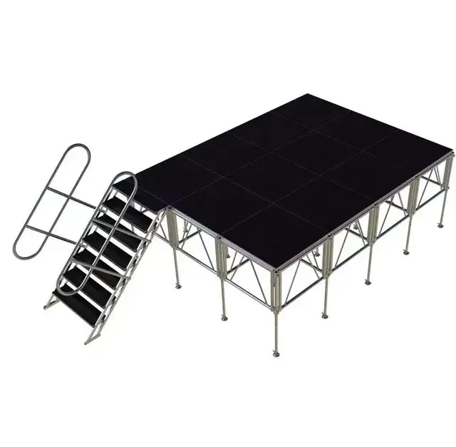 【Durable Using】Versatile Premium Adjustable Height Modular Design CE Certified Outdoor Concert Stage Aluminum Alloy Plywood Anti
