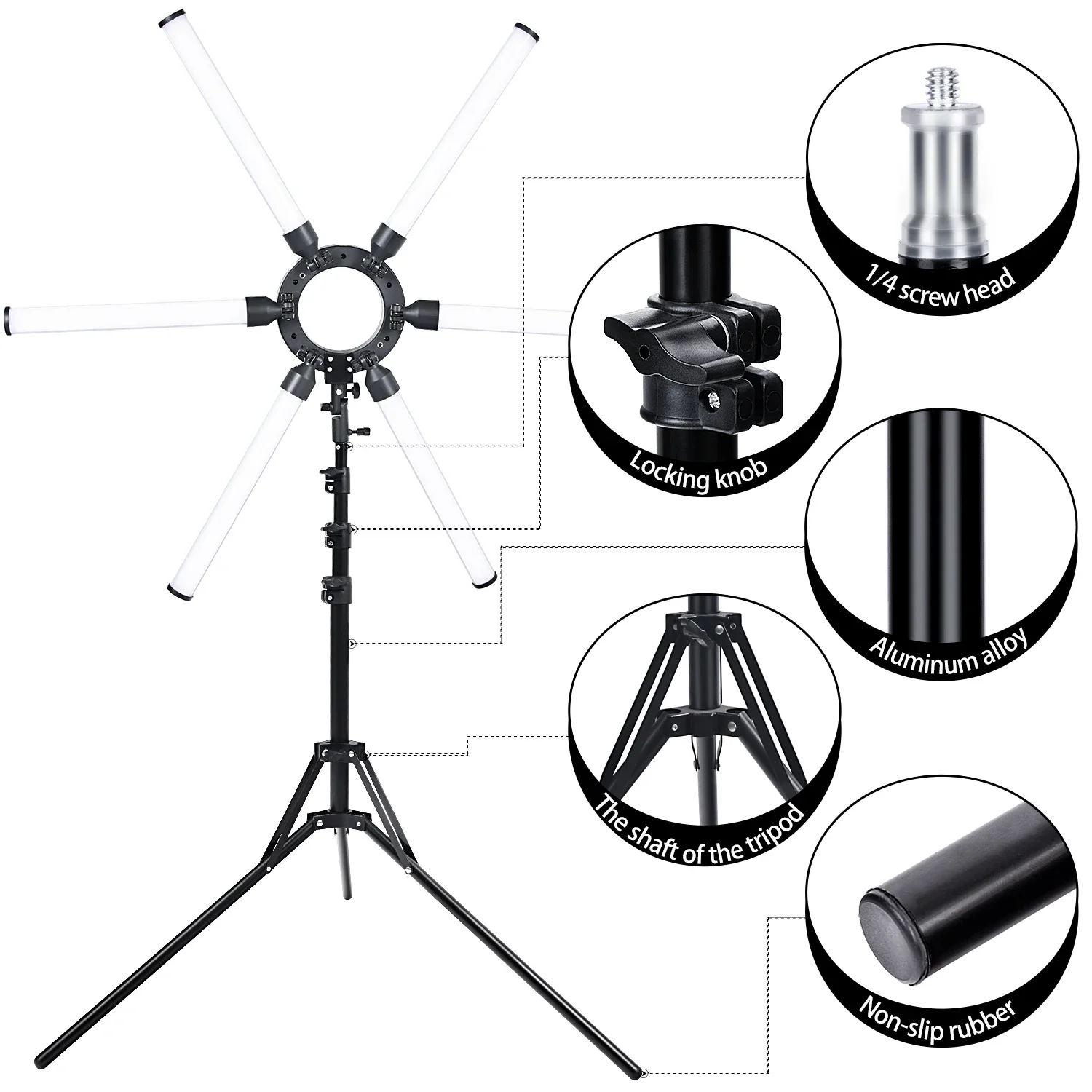 1pc Photography lighting Beauty Soft Lighting Shadowless Led Star Video Lamp For Eyelash Makeup Live stream with tripod