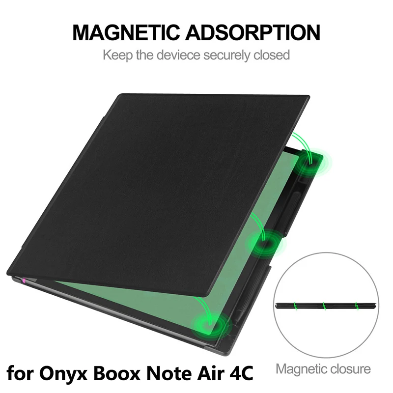 Magnetic Protective Case With Smart Pencil Holder Handheld Cover For Onyx Boox Note Air 4 C 4C E-Book Reader Protector