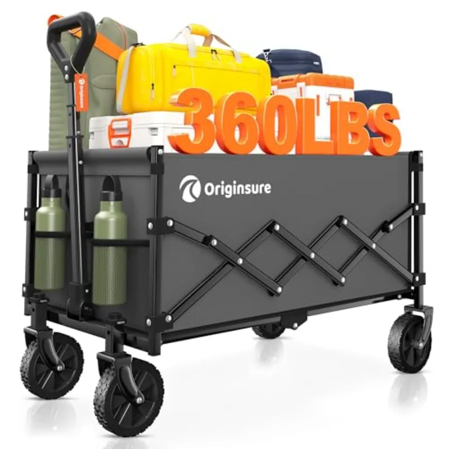 

Складная тележка-вагончик, легкая, портативная, усиленная, с колесами, для пляжа и улицы, для перевозки продуктов