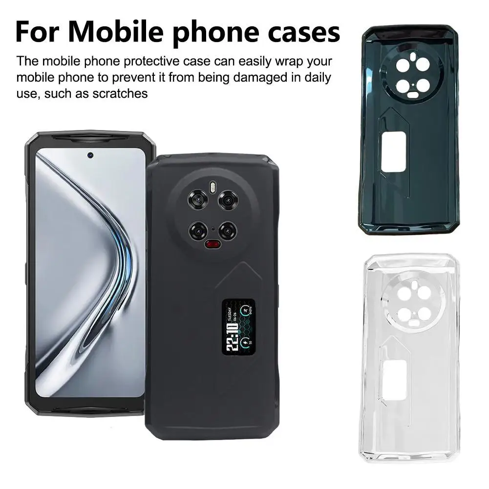 For DOOGEE V40 Pro Case Silicone Soft Black TPU Cover For Etui Doogee Anti-knock Transparent Phone Case Cover