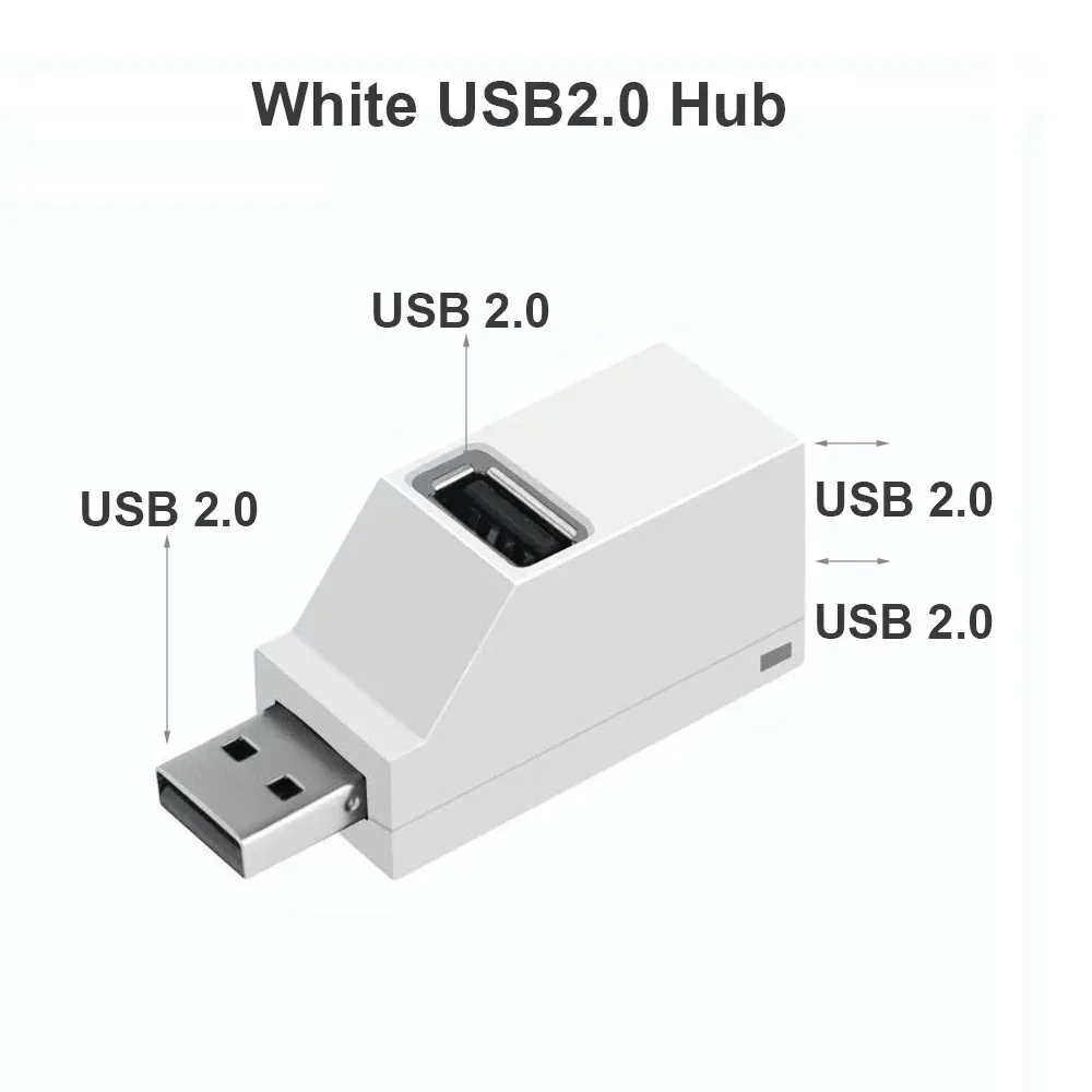 ミニUSB 2.0ハブエクステンダーアダプター,高速,データ転送,スプリッター,PC,ラップトップ用ドッキングステーション,3ポート,3.0