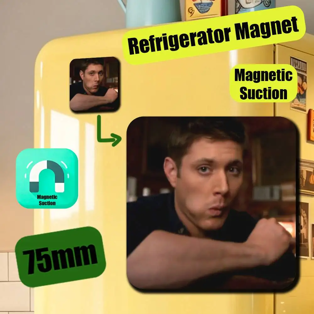 Refrigerator Magnets Metal Icebox Cabinet Custom Fridge Magnetic Card Cover For Supernatural Dean Winchester