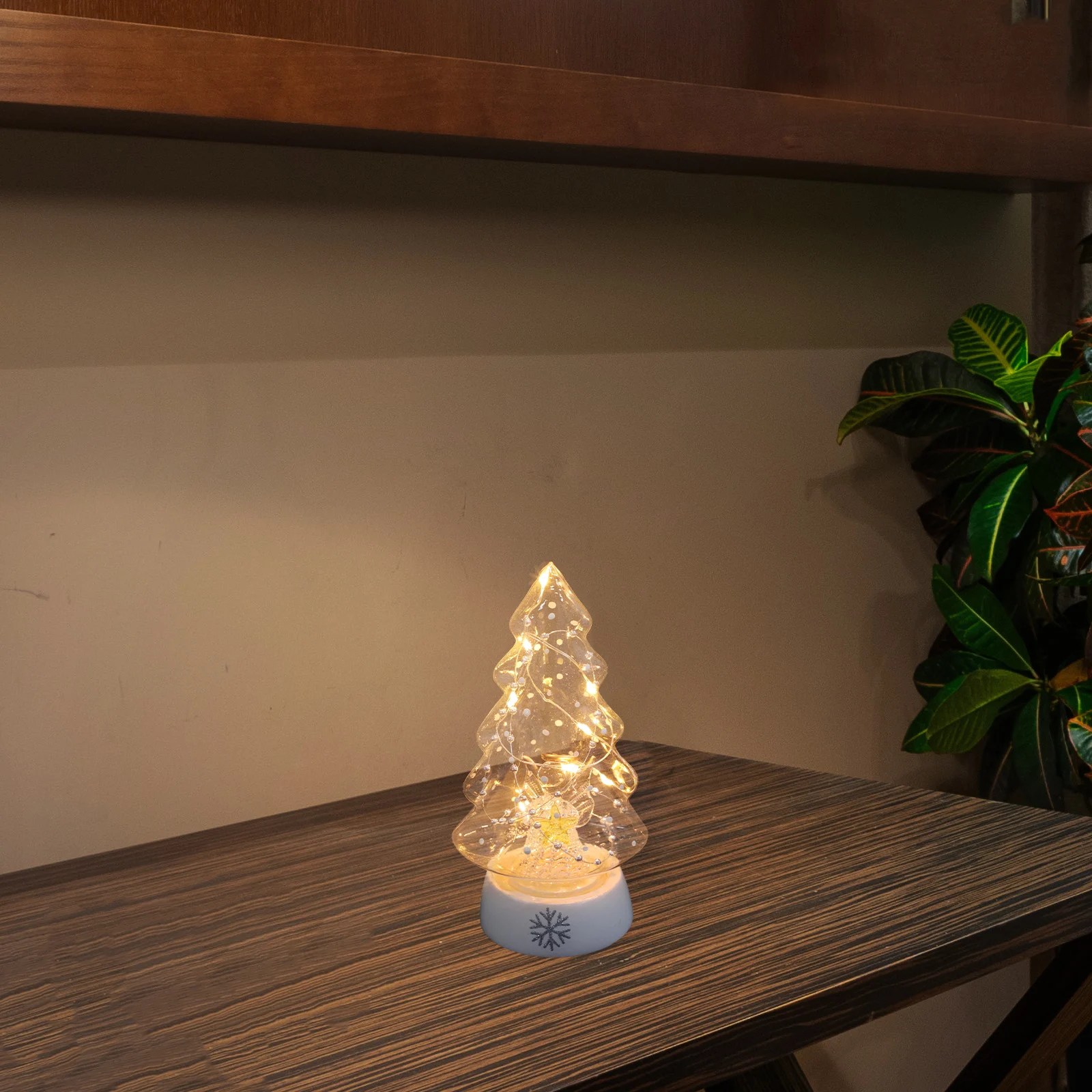 

1pc Glass Night Lamp Desktop Adornment Small LED Light Cute Christmas Decorative Table Lamps Non Dazzling Lighting Effect Space