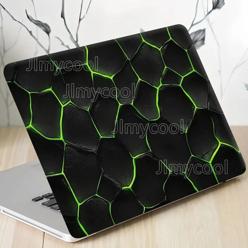 

2 шт. компьютерных наклеек 15,35x10,63 дюйма, шестиугольная технология, сделай сам, светло-бежевые наклейки для ноутбука, самоклеящаяся наклейка