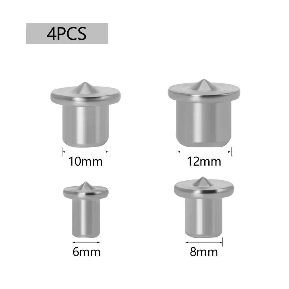 6/8/10/12mm Panel Furniture Positioning Carpentry Log Dowel Tips Round Log Pin Locator Wooden Pin Center Punching Accessories