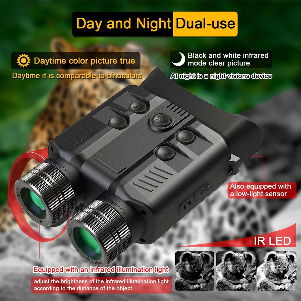 Outdoor Professional Tactical Binocular Telescope Camera 1080P HD Infrared Night Vision Binoculars For Hunting Camping