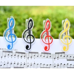 10pcs Plastic Musical Note Letter Paper Clip Piano Music Book Sheet Spring Holder Folder for Piano Guitar Violin Stationery
