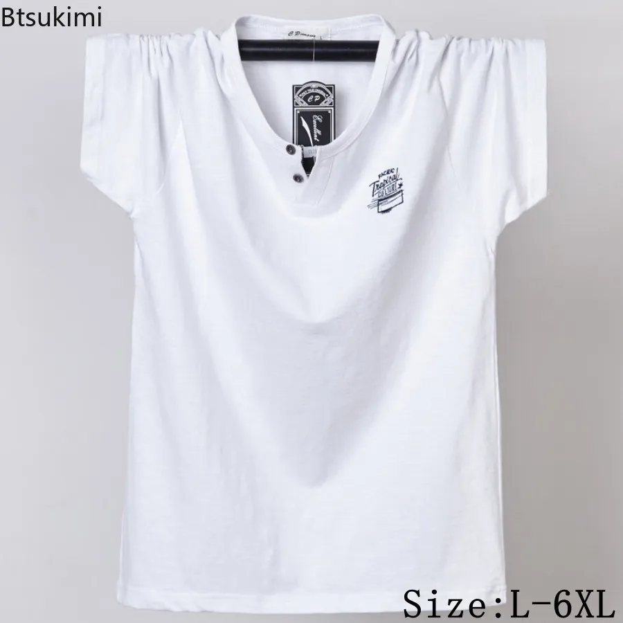 

Summer Men's Short Sleeve T-shirts Simple Solid Color Casual O-neck Tops Breathable Loose Daily Versatile Tees Men Plus Size 6XL