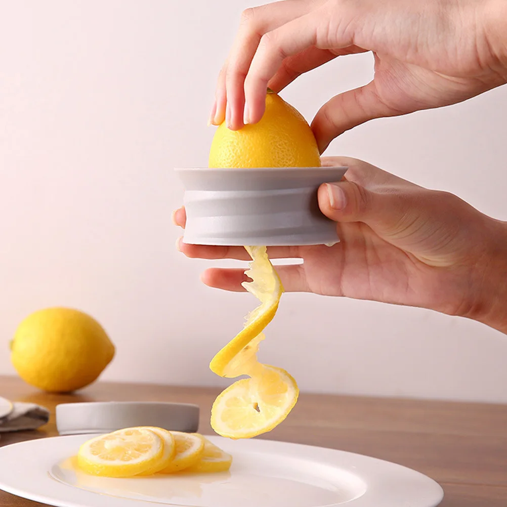 

2pcs Fruit Slicer Manual Cutter Handheld Kitchen Gadget Lemon Cutter For Easy Slicing Peeling Eco-Friendly Pp Stainless Steel