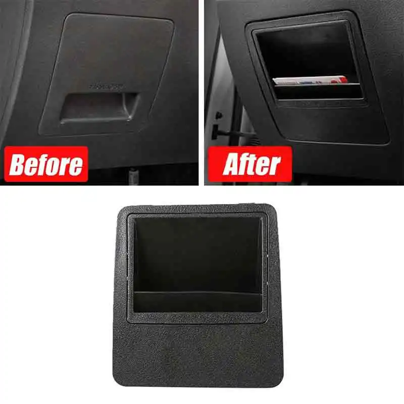 Car Front Dashboard Fuse Cover Storage Box Bin Card Coin Case Trim Fit for Hyundai Elantra 2017 2018 2019 2020 Black Plastic