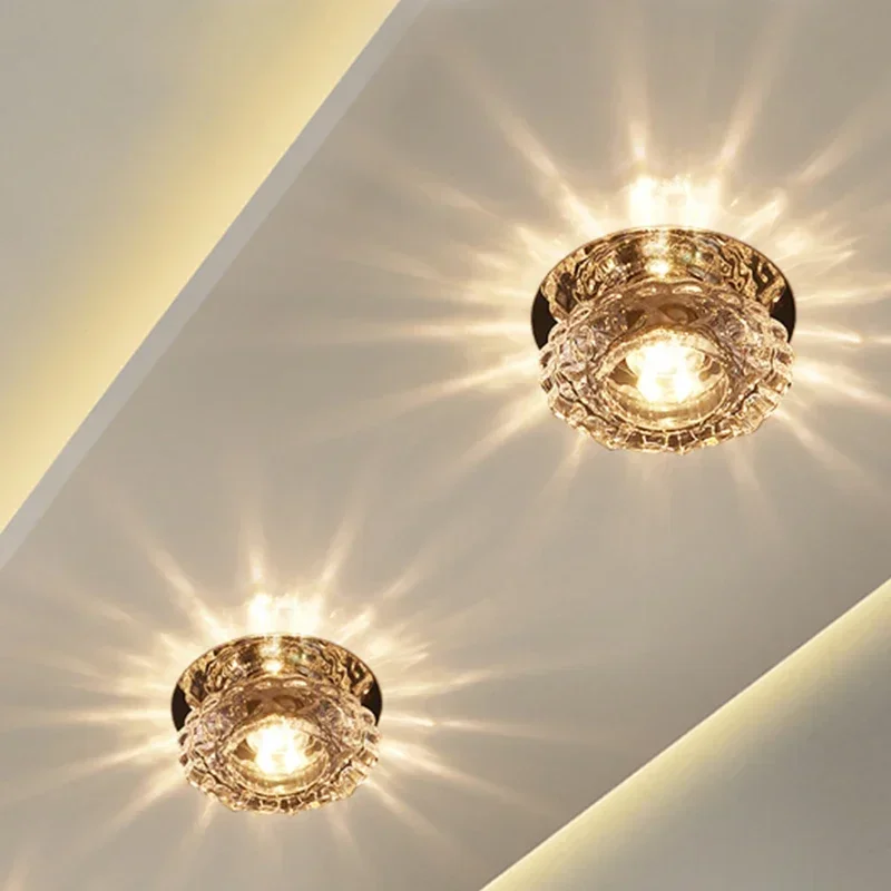 

Aisle Flush LED ceiling lamp living room crystal corridor aisle lights Ceiling Lights Luces Front techo Balcony Porch