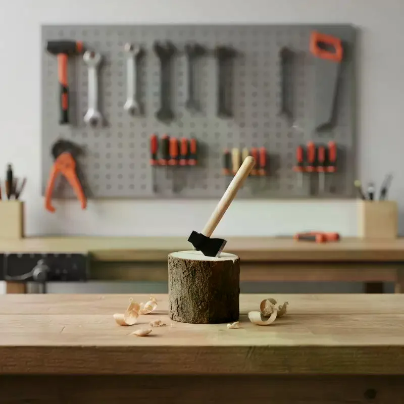 Chic 1:12 Scale Miniatures for Dollhouse - Chicken Nest, Axe, Countryside Toilet, 1/3Pcs