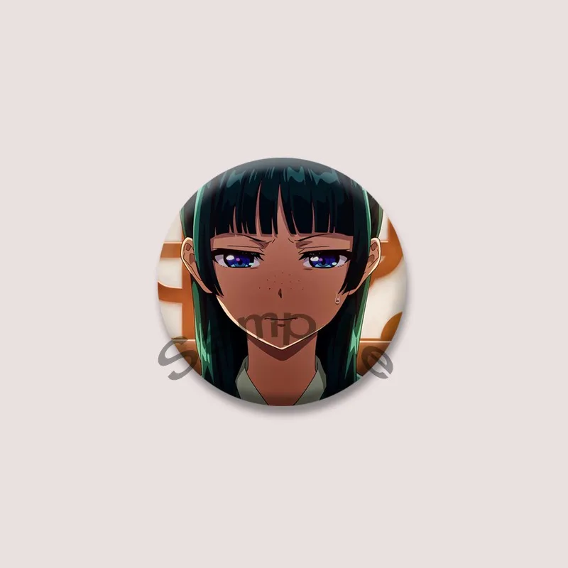 أنيمي يوميات الصيدلي عملة بروش Kawaii Maomao شارة مستديرة لحقيبة الظهر اكسسوارات لطيف جينشي زوج دبابيس مجوهرات هدية