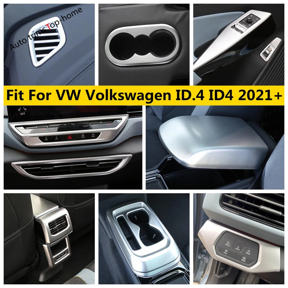 

Head Lamp Light / Window Lift Button / Water Cup Holder / Central Air AC Vent Cover Trim For VW Volkswagen ID.4 ID4 2021 - 2024