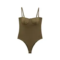 Zevity 2025 Women Sexy Spaghetti Strap Inner Style Beach Wear Bodysuits Ladies Soft Slim Swimsuit Playsuits Mujer Rompers LS9043 - Image 4