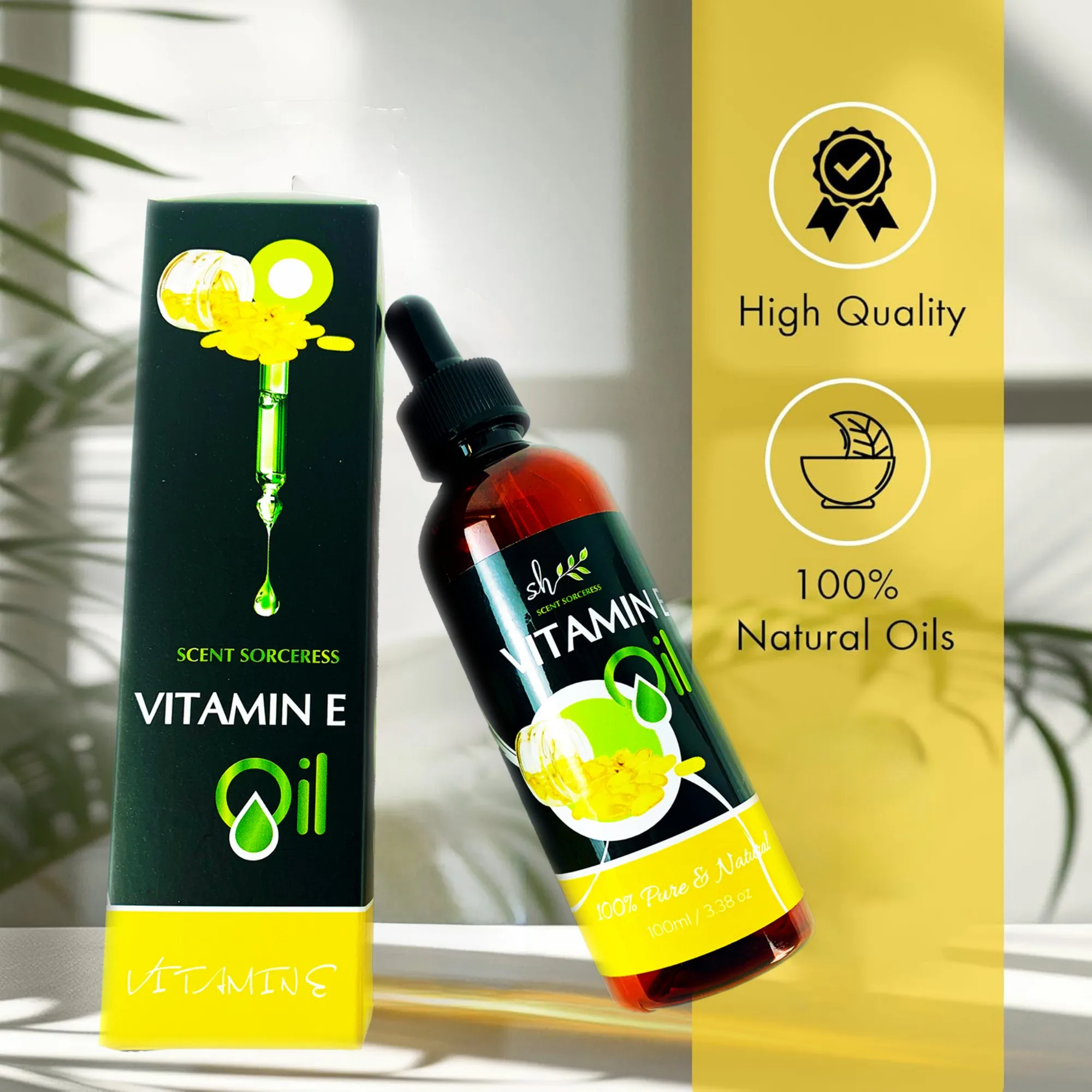 100 ml 2026 Nieuwe Vitamine E Massage Olie met Druppelaar Massage Essentiële Olie Voedende Fleuren Witter Huid voor Diffuser Aromatische olie