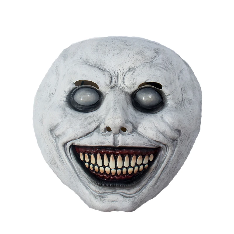يبتسم قناع الوجه الأبيض حفلة الرقص هالوين الكرة حفلة تنكرية مهرجان تأثيري ازياء الدعامة الفيلم الأخضر تأثيري قناع طارد الأرواح الشريرة #4